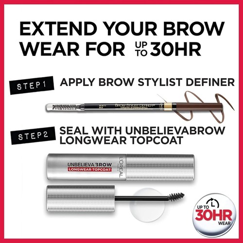 Brow Stylist Definer Waterproof Eyebrow Pencil Ultra-Fine Mechanical Dark Bl... - Picture 7 of 7