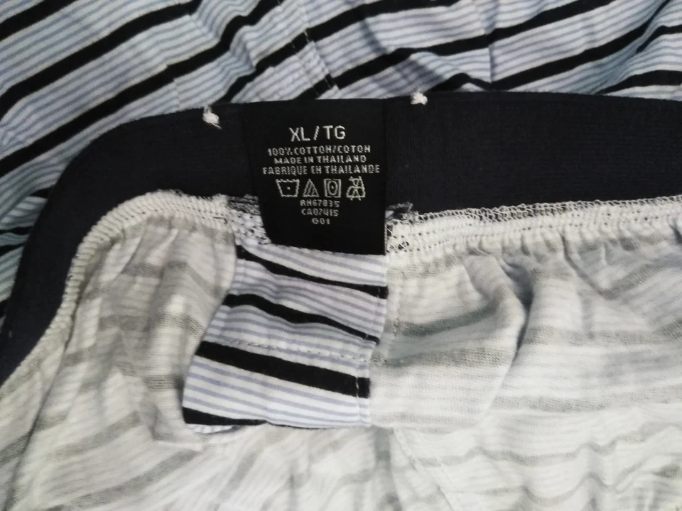 De colección. Boxer Shorts Nautica AZUL MARINO Y GRIS ROJO RAYAS TALLA XL (2) 100% - ALGODÓN Foto 4 de 4