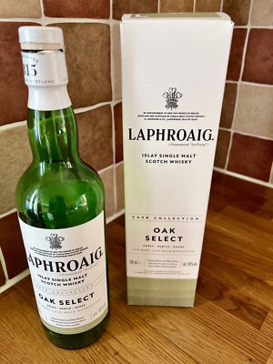 Laphroaig Islay Single Malt Scotch Whisky Oak Select Empty Bottle & Box, 700ml