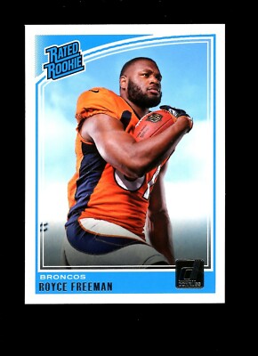 2018 Donruss #323 Royce Freeman Denver Broncos RC Rated Rookie Qty