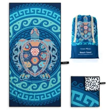NEW! OCOOPA Microfiber Beach Towel Fast Drying Oversize Ocean Sand Free Outdoor