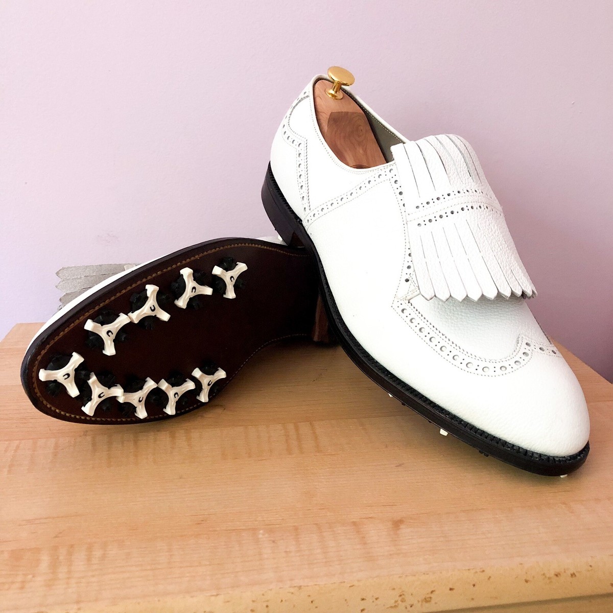 Foot Joy Kiltie White Men\'s Vintage Golf Shoe with Fringe Accent Should I buy these for ??$80? (~??$60) #golfshoes main image 3