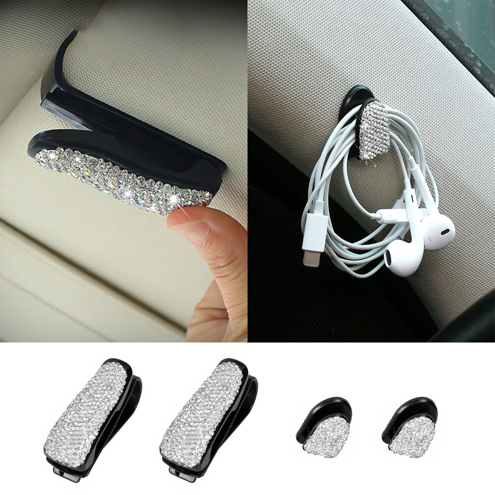 4Pcs Car Interior Sunglasses Hook Holder Hanger Clips Fastener Car Accessories
