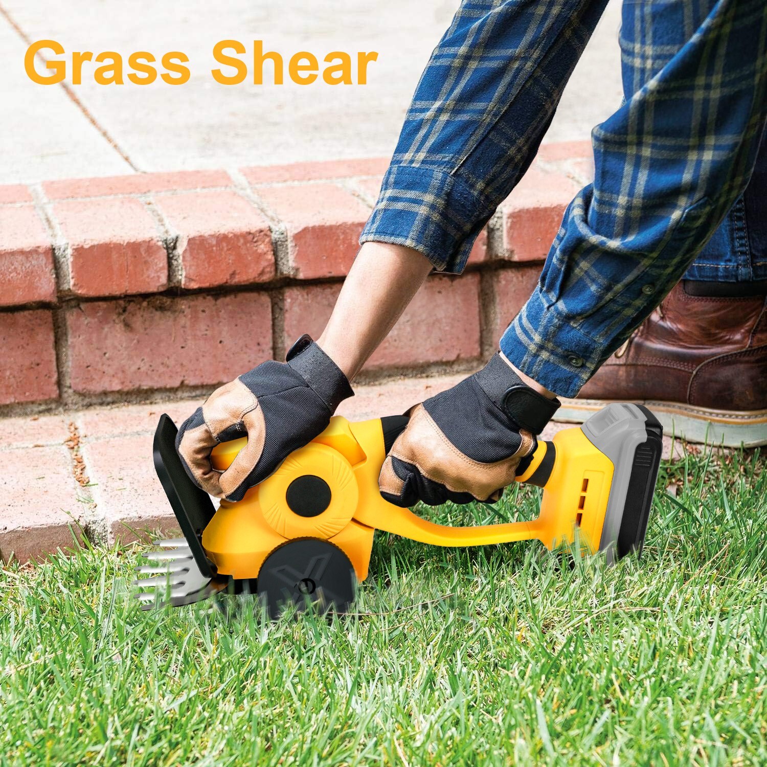 2-in-1 Cordless Hedge Shrubbery Trimmer Grass Shear For DeWALT 20V MAX Battery