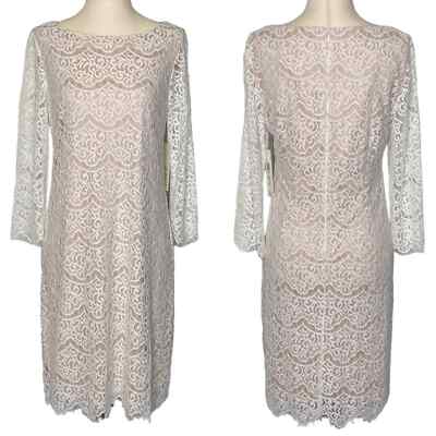 Eliza White Lace Shift Dress