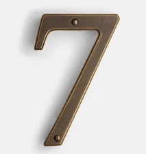 Rejuvenation Jerico House Numbers - No7 - Burnished Antique