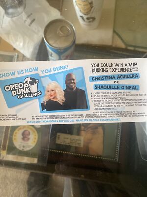 Shaquille O Neal 2017 Oreo Cookies Coupon Christina Aguilera OREO DUNK CHALLENGE