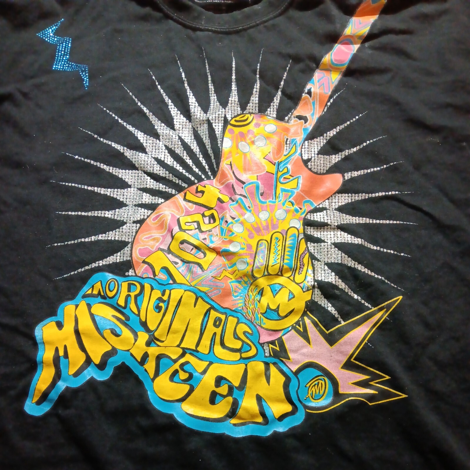 Miskeen Originals Tshirt Graphic Bling Y2K Black Size 2XL *Rare image 2