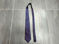 Railway staff uniform tie - blue + red square pattern - Paul Costelloe designer