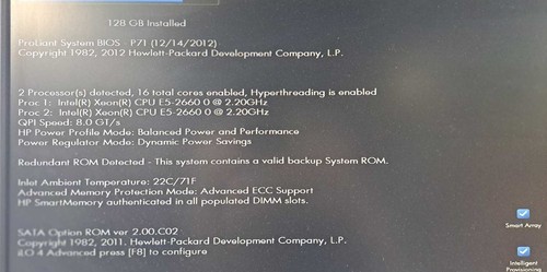 HP ProLiant DL360P Gen8 2x Xeon E5-2660 0 @ 2.20GHz 128GB Ram P420i 2x PSU ) - Picture 6 of 7
