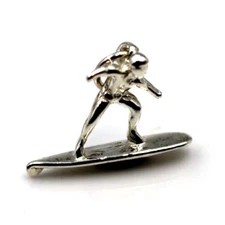 Kaedesigns New Sterling Silver Solid Surfer Pendant / Charm - Free post