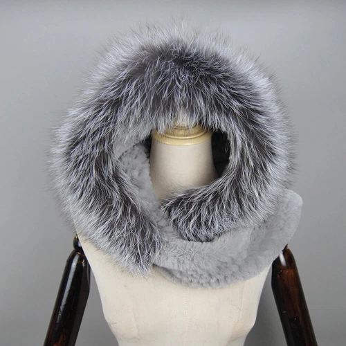 Neu Damen 100% Rex Kaninchenfell Mütze Russische Mütze Uschanka Fuchspelzkragen Schals - Bild 2 von 18