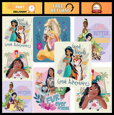 Disney Princess Stickers for Kids - 100 Large 2.5" Sheets, Moana, Rapunzel  Mor