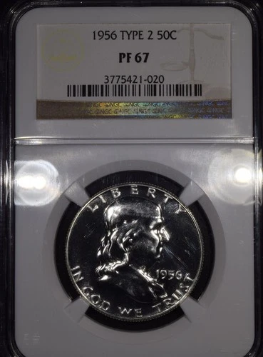 1956 "Type 2" Franklin Half Dollar "NGC PF67"