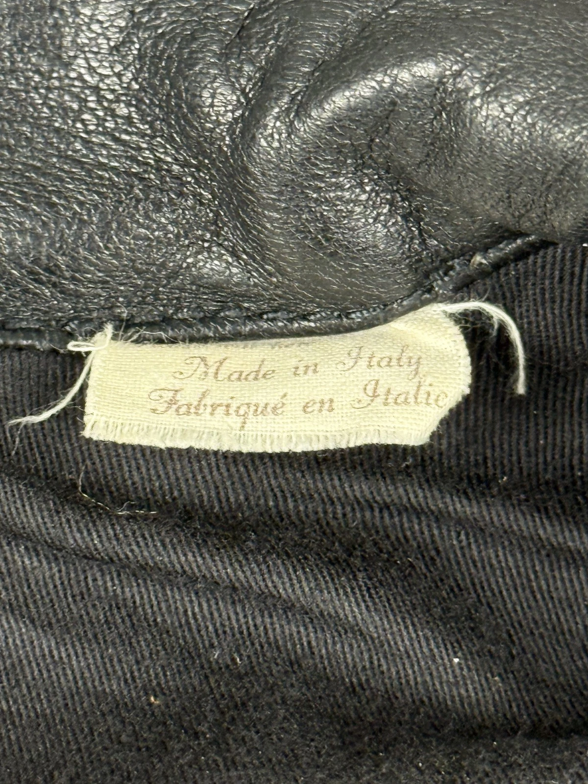 Levis Made and Crafted Black Sheepskin Leather Moto Jacket-Made in Italy Sml/Med - product detail image 11