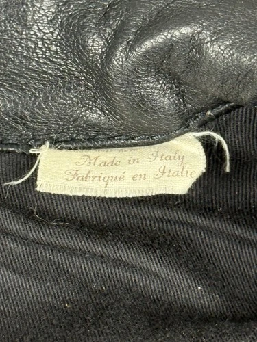 Levis Made and Crafted Black Sheepskin Leather Moto Jacket-Made in Italy Sml/Med image 11