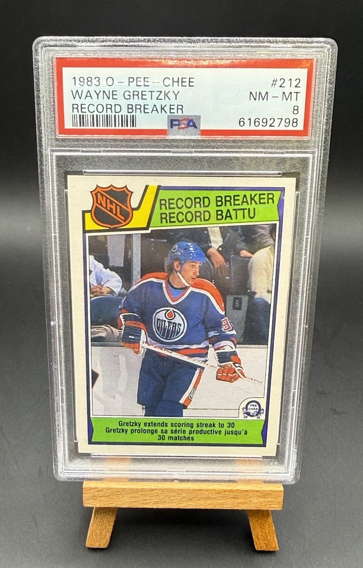 1983 OPC O-Pee-Chee Wayne Gretzky Record Breaker #212 PSA 8 view 1