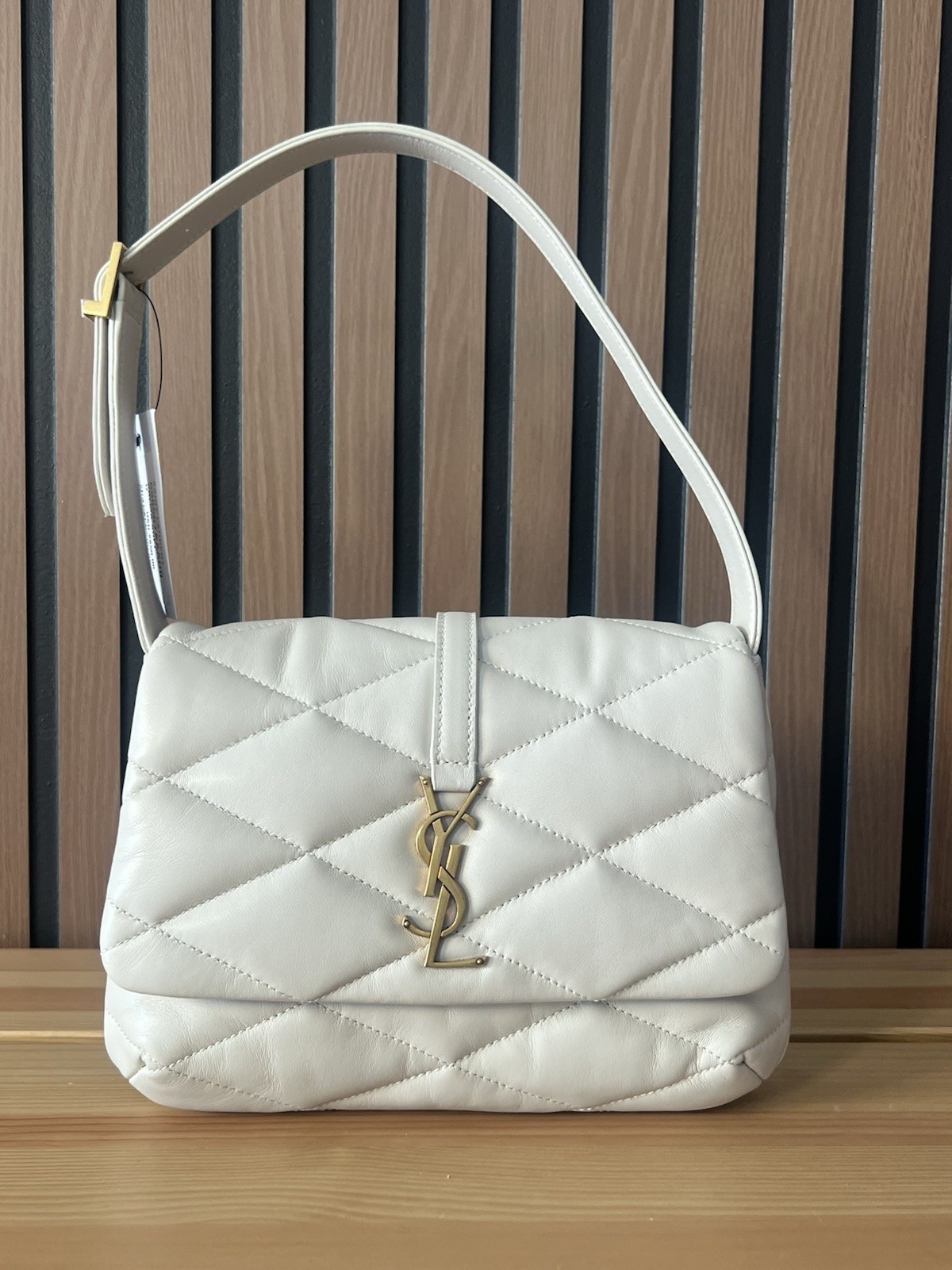 Borsa Saint Laurent Hobo borsa a tracolla in pelle di agnello bianca