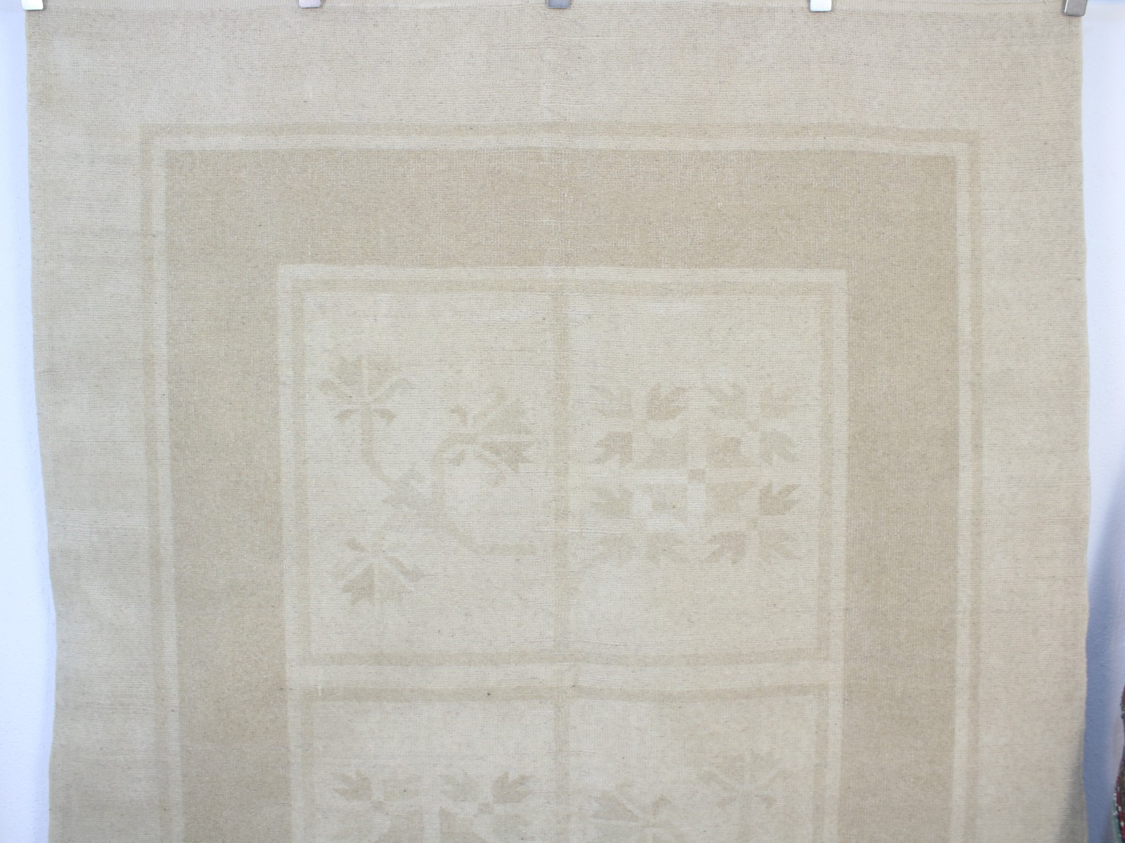 5x9 Turkish Handmade Area Rug Brown Beige Striped Tribal 5.3x8.5 ft