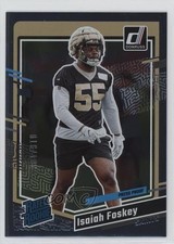 2023 Panini Donruss Rated Rookie Press Proof Silver /100 Isaiah Foskey #373 11nu