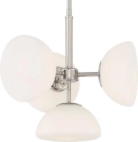 Zio 4-Light Polished Nickel Chandelier for Kitchen and Dining Room - Picture 5 of 5