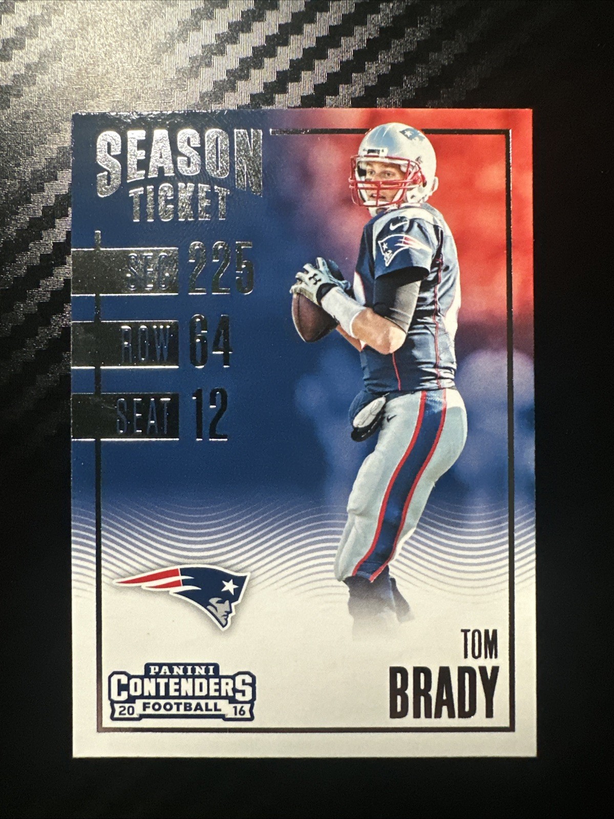 2016 Panini Contenders - Season Ticket Tom Brady #58 (D4)