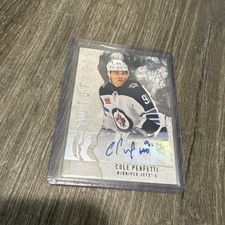 Upper Deck 2025-26 Artifacts Auto Facts Cole Perfetti Jets AF-CP Autographed
