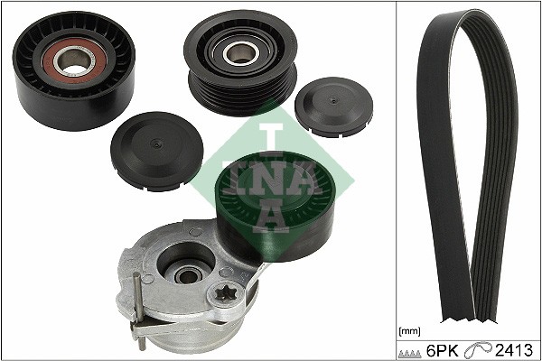 Keilrippenriemensatz FÜR Porsche Macan (95B) - Schaeffler INA 529 0484 10-image