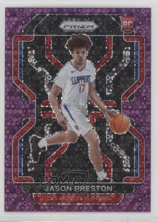2021-22 Panini Prizm Fast Break Purple Prizm /75 Jason Preston #327 Rookie RC
