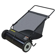 Push Lawn Sweeper, 26-Inch Width, 7 Cu. Ft. Hopper Capacity, 4 Spinning Brush...