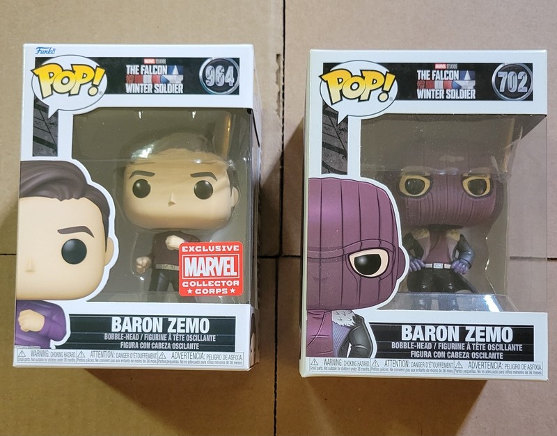 Funko Pop Marvel Baron Zemo #702 & #964 Marvel Collector Corps Lot of 2