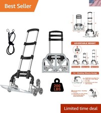 Compact 200LBS Folding Hand Truck with 6 Silent Wheels for Stress-Free Mobility