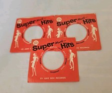 UK 45 RPM 7" RECORD SLEEVES CO. SLEEVE 3 PACK SEE PHOTO Ex Juke Box SLV400