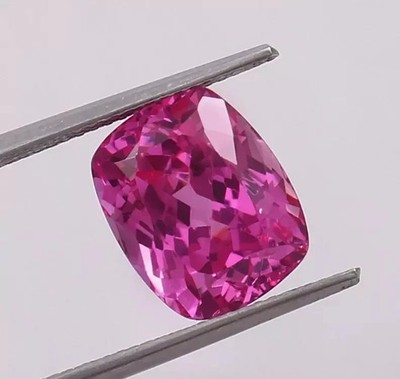 Certified Natural Burmese Pink Ruby 9.30 Ct+ Flawless Cushion Cut Loose Gemstone