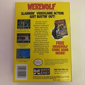 Werewolf: The Last Warrior NES Box Game Sleeve Manual Comic Tested Work Nintendo