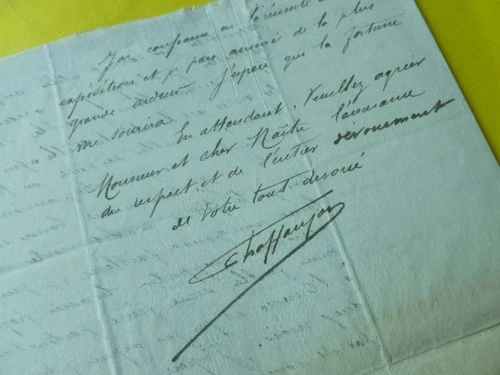 Jean CHAFFANGEON (1854-1913) EXPLORER Venezuela China Orinoco ... AUTOGRAPH