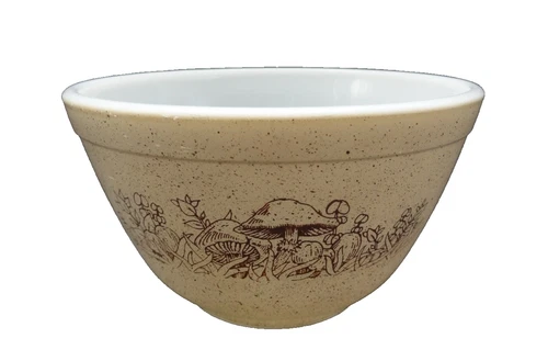 VTG Pyrex Mushroom 401 Bowl Forest Fancies 3 Small 750ml Mixing Brown Corning NY