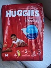 Huggies Little Snugglers Size 3 Baby Diapers 28 Count 16 28 lbs New Sealed