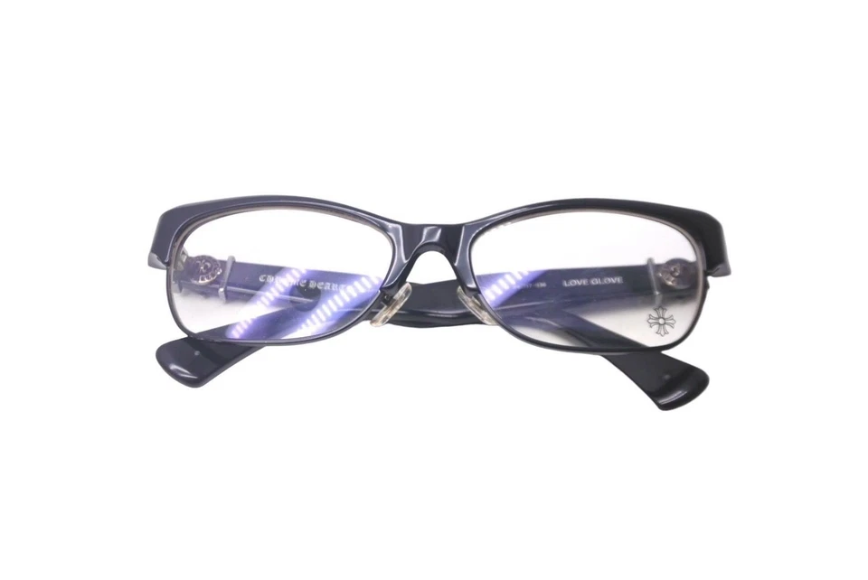 Chrome Hearts LOVE GLOVE BS Flare Black Plastic Silver 925 54□17-136 Glasses - Image 3 of 4