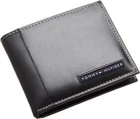 Tommy Hilfiger Men's Premium Leather Credit Card ID Wallet (Black)