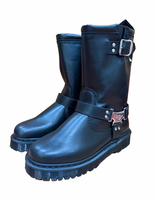 Dr. Martens Anistone Hi Leather Biker / Moto Harness Boots NWT Women 9 / Men 8