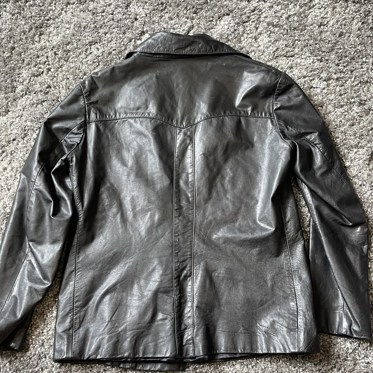 Vintage Henry Morell Leather Jacket Size “48 XL Women's Size 14