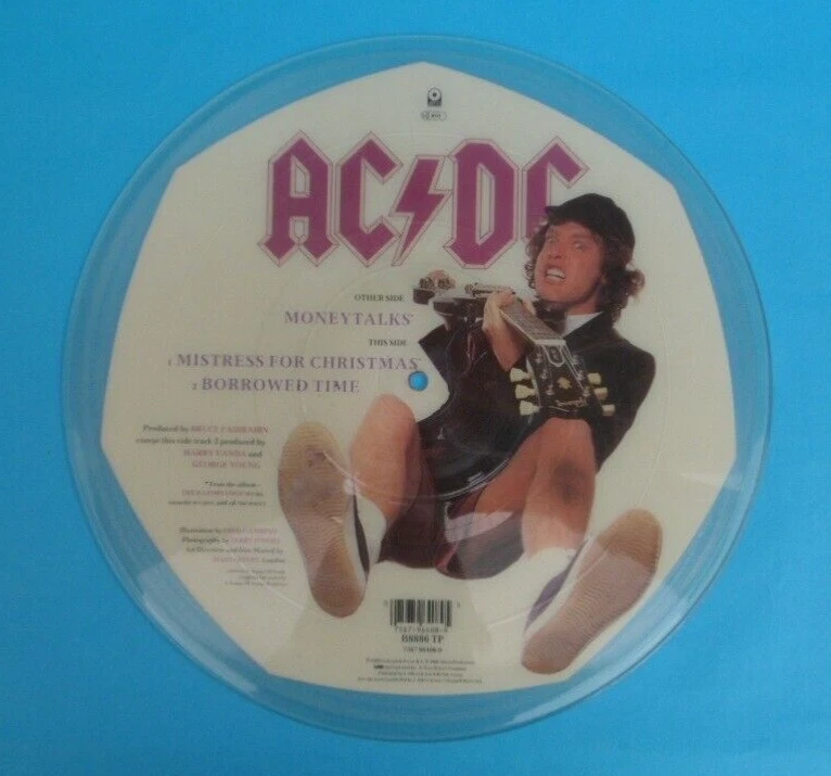 AC/DC Picture Disc Money Talks  12P111 B8886TP 12" Vinyl Record Hard Rock Band - Image 3 of 4