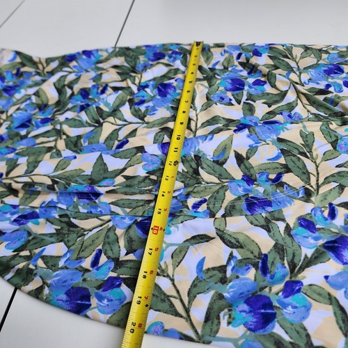 Connected Apparel Iris Floral Sheath Dresses Yellow Purple Stretch Faux Wrap 12P - Picture 11 of 14