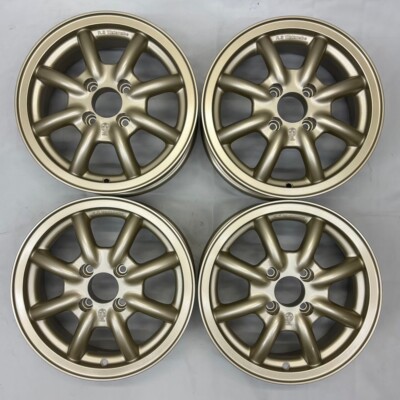 スケールダイナミクスラジコンRS-Watanabe R Type ゴールド INCHDOWN: RS Watanabe Titanium (Gold) Rims Set (9mm - 12mm