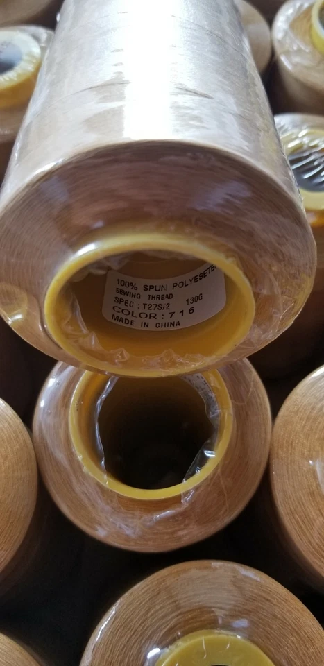 50 Spools GOLD #716 Color Serger Sewing Machine Threads T27  S2 100% Polyester - Image 4 of 4