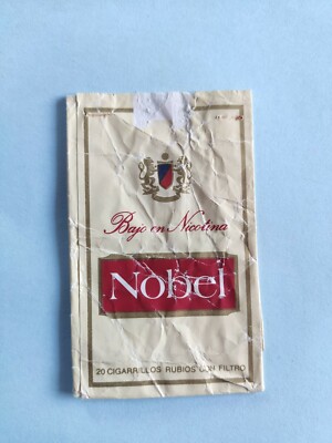 PACCHETTO NOBEL SPAGNA SIGARETTE EMPTY VUOTO CIGARETTES PACKET TOBACCO