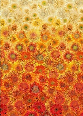 Ombre Metallic Mums, Floral, Flower Fabric! Cotton 1yd x 44'' BTY Pretty!FastShip