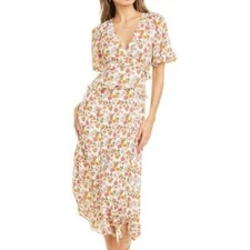 Nicole Miller Collection Floral Midi Dress Size Medium EUC