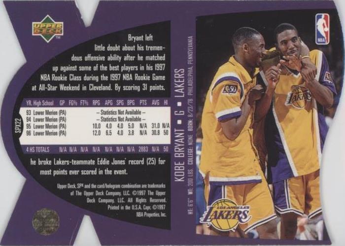 1997 SPx - Kobe Bryant #SPX22 for sale | eBay
